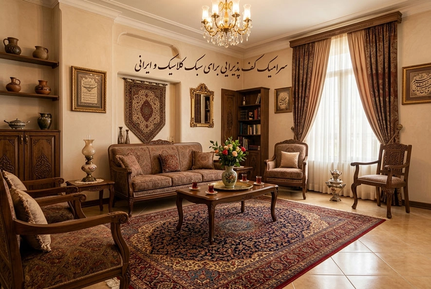 سرامیک کف پذیرایی برای سبک کلاسیک و ایرانی